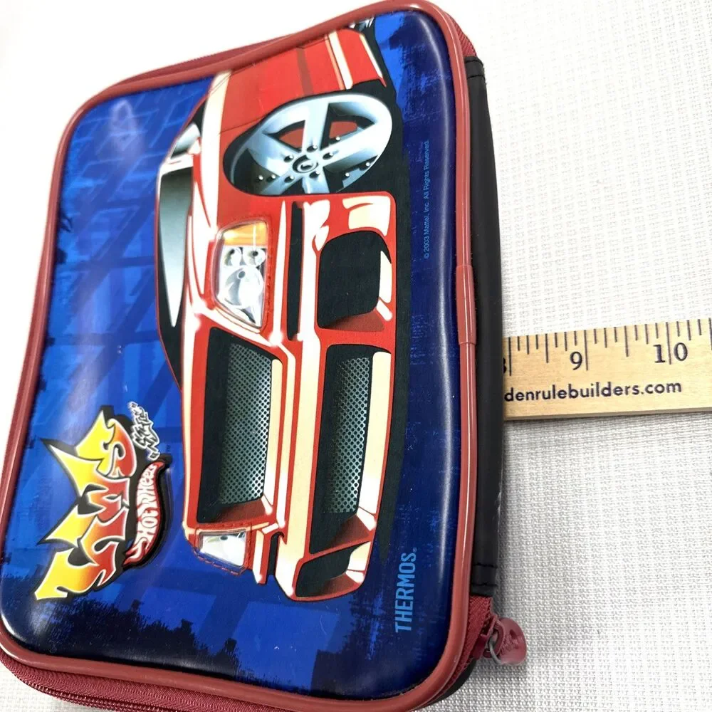 Vintage 3D Thermos® Insulated Hot Wheels Soft Lunch Bag - 🔥 RARE!